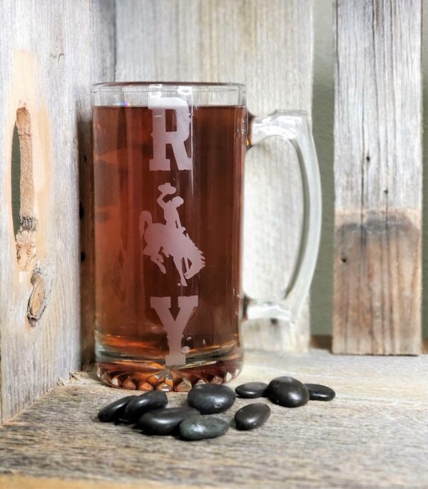 Shop Wyoming Steamboat Etched Beer Mug – 16 oz