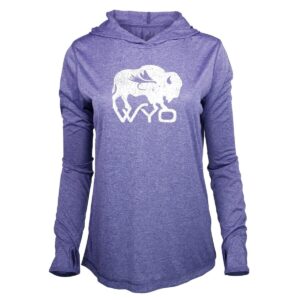 Shop Wyoming Wyo Fly Bison – Women’s Performance Hoodie