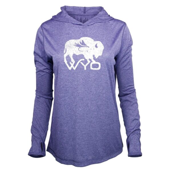 Shop Wyoming Wyo Fly Bison – Women’s Performance Hoodie