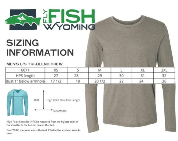 Shop Wyoming Fly Fish Wyoming® Spine Design Long Sleeve – Blue