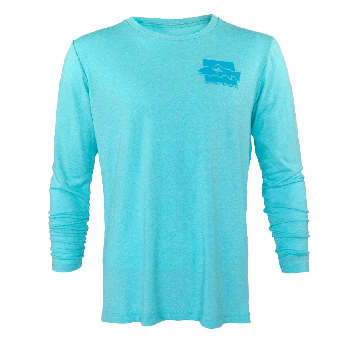 Fly Fish Wyoming® Spine Design Long Sleeve - Blue - Shop Wyoming