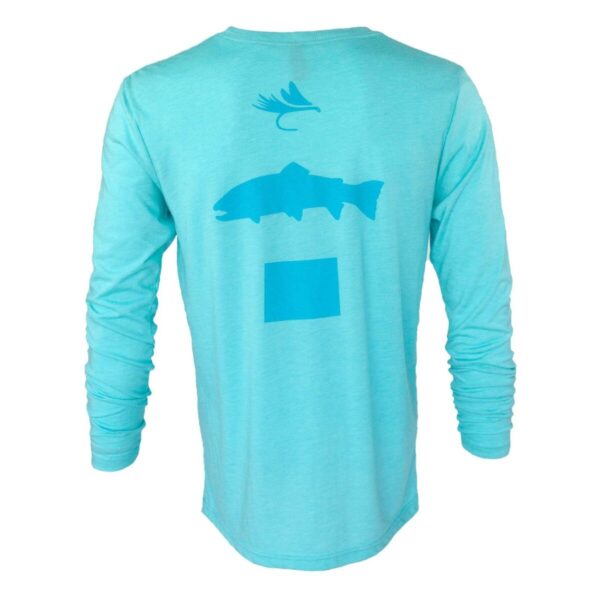 Shop Wyoming Fly Fish Wyoming® Spine Design Long Sleeve – Blue