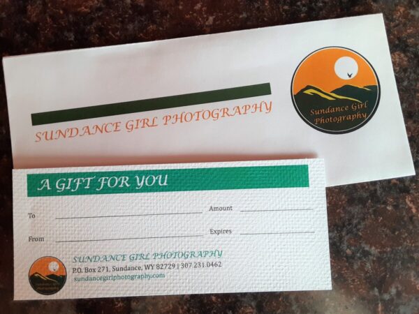 Shop Wyoming Sundance Girl Photography Gift Certificate