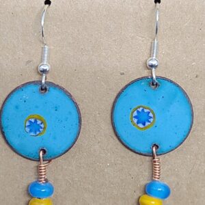 Shop Wyoming Blue Sun on Turquoise Earrings