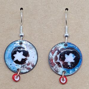 Shop Wyoming White Stars on Red, White and Blue earrings