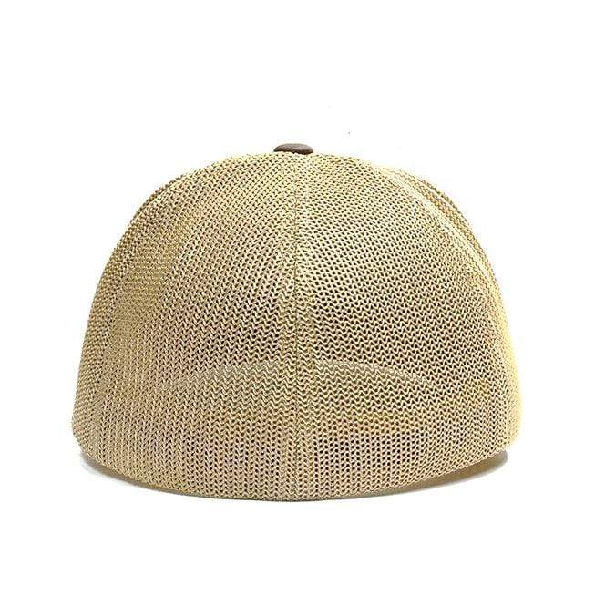 Brown Mesh Shop Hat Wyo and Gold Fly - Wyoming Bison Flex-Fit -