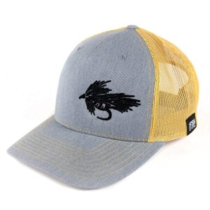 Shop Wyoming Streamer Trucker – Heather Gray/Gold – So Fly Series 1