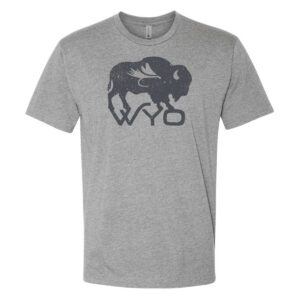 Shop Wyoming Wyo Fly Bison Logo Tee