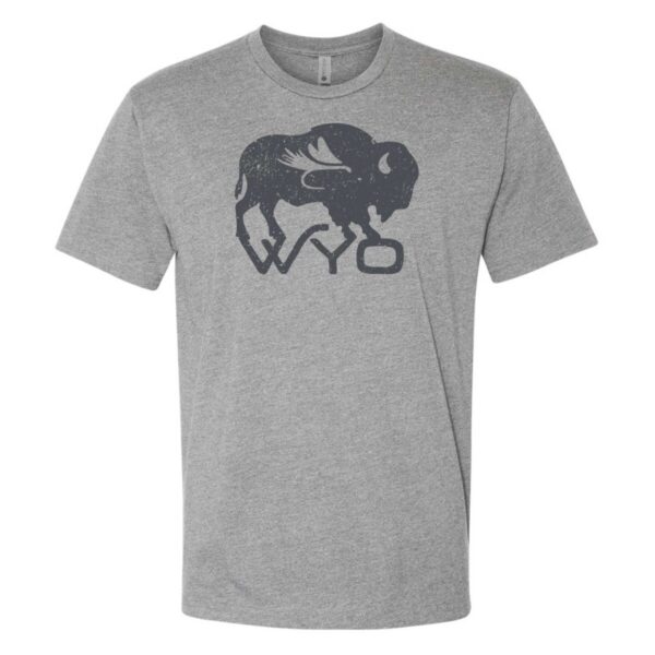 Shop Wyoming Wyo Fly Bison Logo Tee