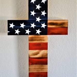 Shop Wyoming American Flag Wooden Cross