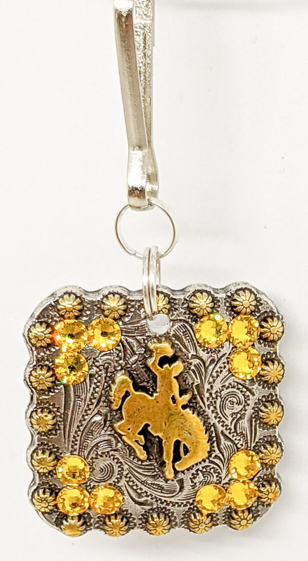 Shop Wyoming Wyoming Bucking Horse Gold Zipper Pull