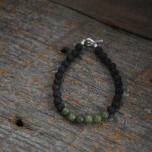 Shop Wyoming Wyoming Jade Bracelet, Wyoming Jade and lava bead bracelet