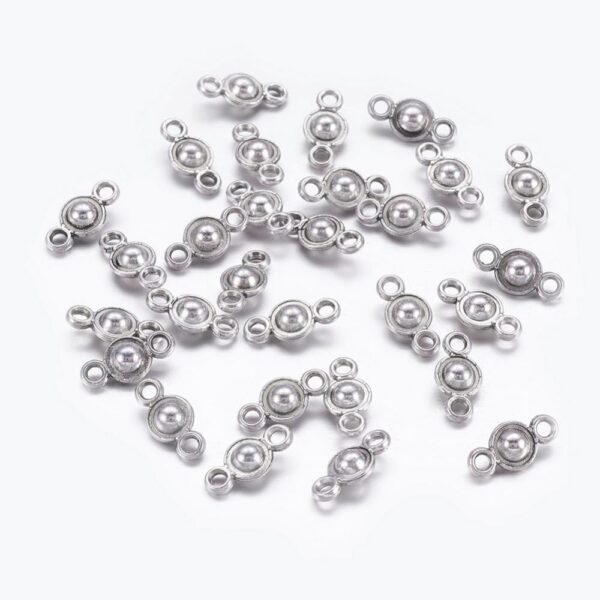 Shop Wyoming 10.5x5mm Antique Silver Round Connectors, Lot of 40