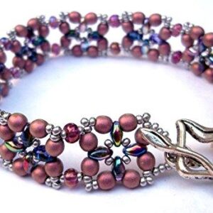 Shop Wyoming Dusty Rose Victorian Beaded Bracelet Handmade Bead-Woven