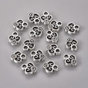 Shop Wyoming 10x8mm Scroll Antique Silver Drop Charms, Lot of 20