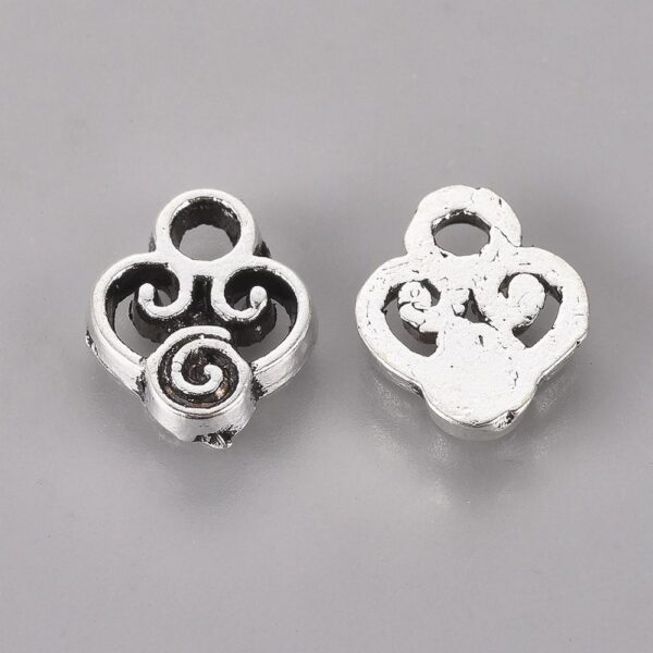 Shop Wyoming 10x8mm Scroll Antique Silver Drop Charms, Lot of 20
