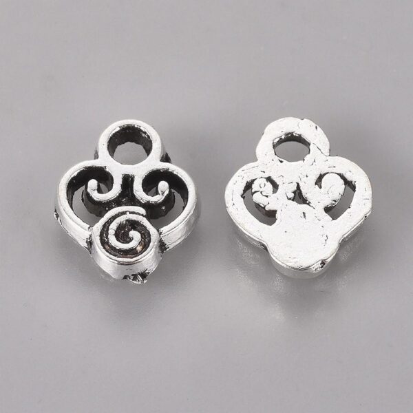 Shop Wyoming 10x8mm Scroll Antique Silver Drop Charms, Lot of 20