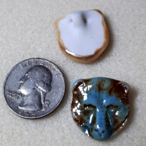 Shop Wyoming High Fired Porcelain Pendant Bear Design Turquoise over an Iron Wash