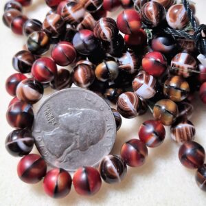 Shop Wyoming 8mm Mixed Red and Brown Round Czech Glass Beads 20ct