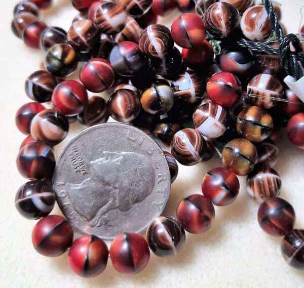 Shop Wyoming 8mm Mixed Red and Brown Round Czech Glass Beads 20ct