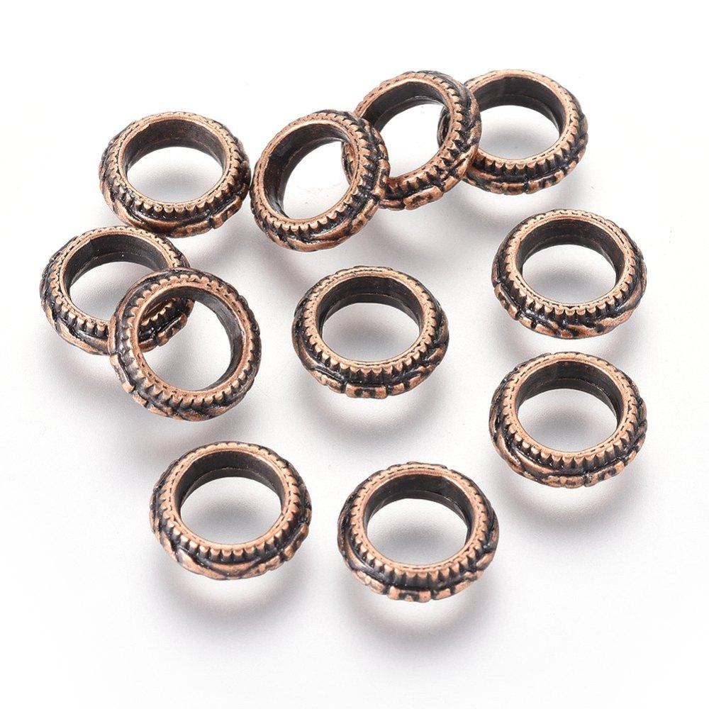 11x4mm Floral Textured Copper Rondelle Spacer Beads Rings 15ct - Shop  Wyoming