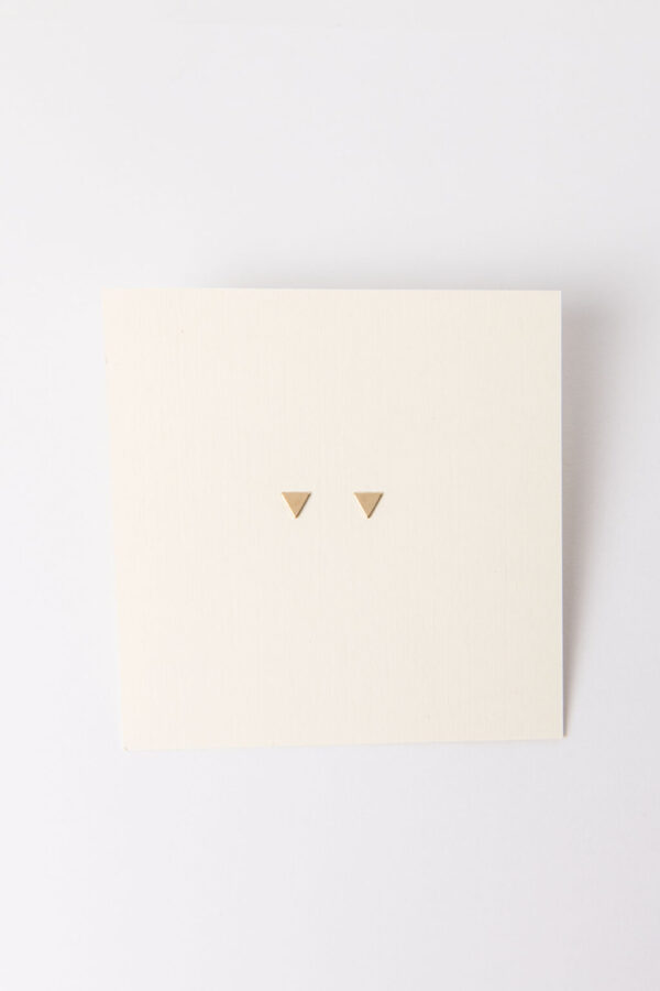 Shop Wyoming Tiny Triangle Stud Earrings | Gold Filled