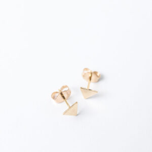 Shop Wyoming Tiny Triangle Stud Earrings | Gold Filled