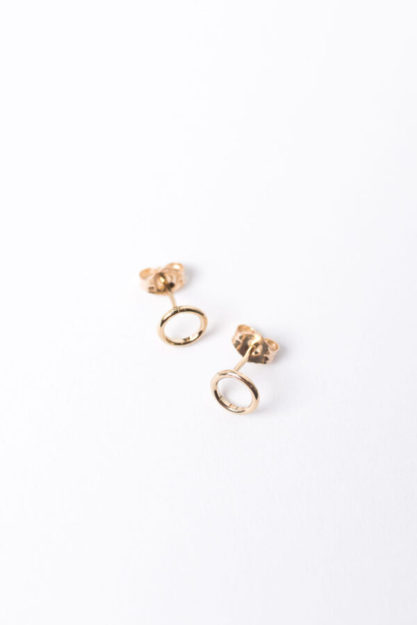 Shop Wyoming Tiny Circle Stud Earrings | Gold Filled