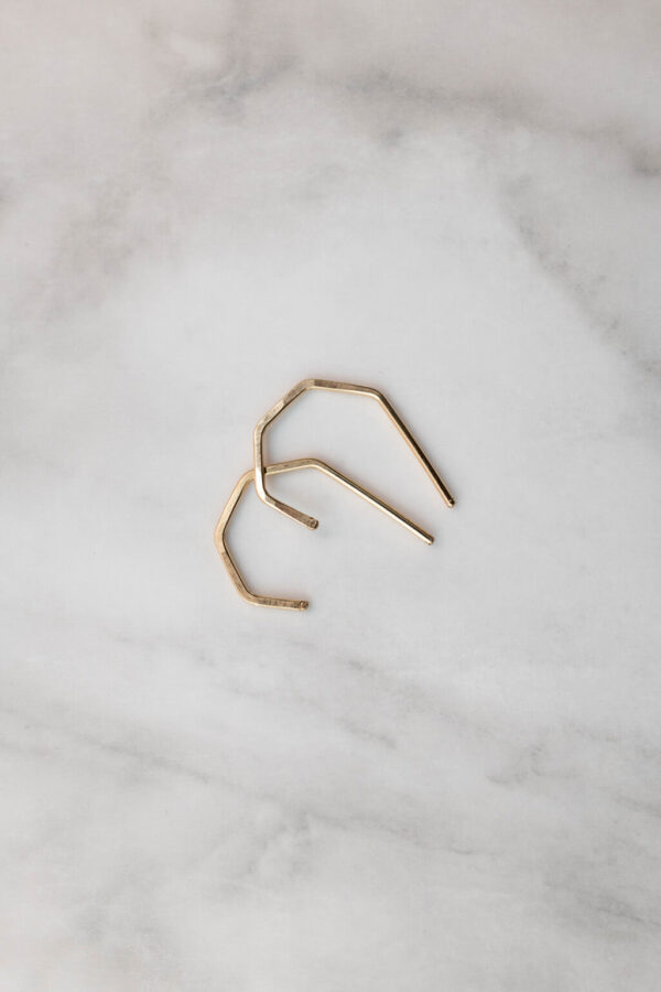 Shop Wyoming Geo Stud Earrings | Gold Filled