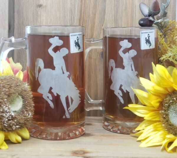 Shop Wyoming Steamboat Etched Beer Mug – 16 oz