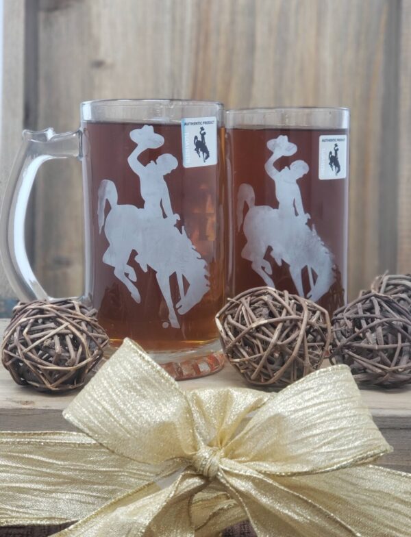 Shop Wyoming Steamboat Etched Beer Mug – 26.5 oz – Set of 2 Mugs