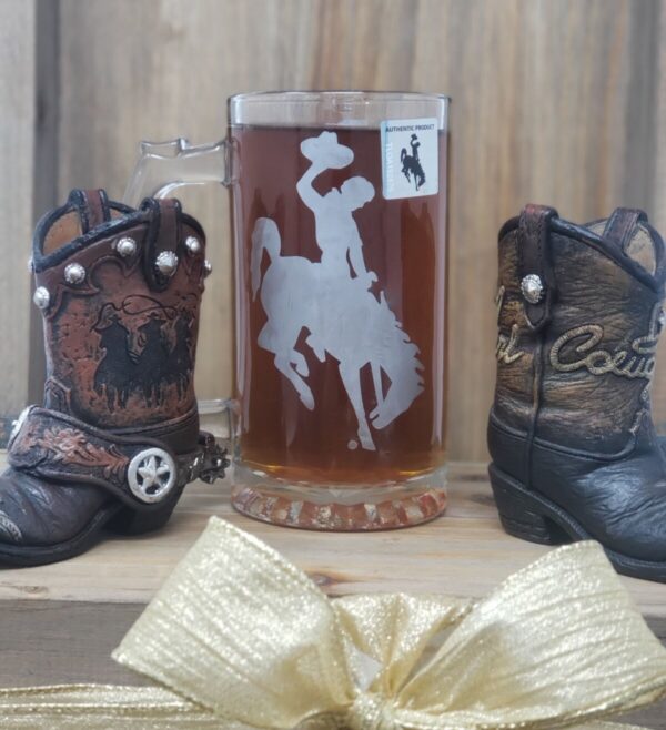 Shop Wyoming Steamboat Etched Beer Mug – 16 oz