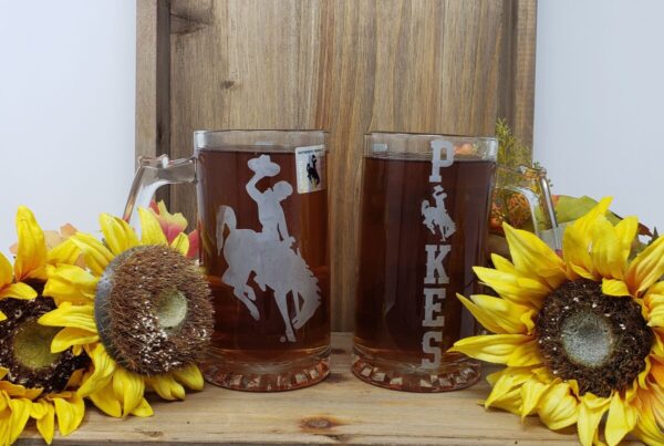 Shop Wyoming Steamboat Etched Beer Mug – 16 oz