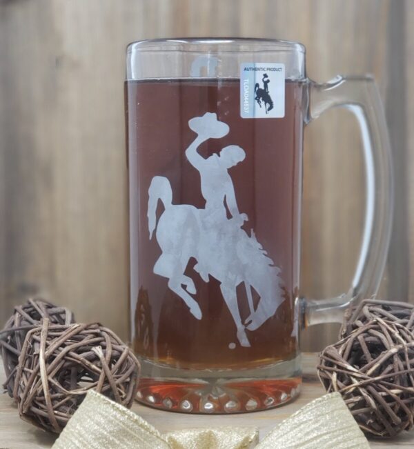 Shop Wyoming Steamboat Etched Beer Mug – 26.5 oz – Set of 2 Mugs