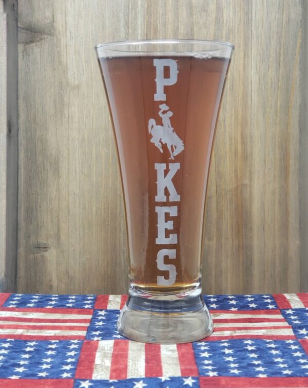 Shop Wyoming Flared Pilsner Wyoming Pokes Glass