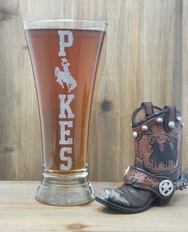 Shop Wyoming Flared Pilsner Wyoming Pokes Glass