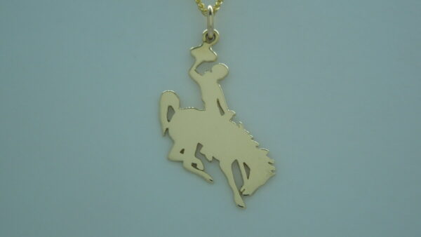 Shop Wyoming Wyoming Bucking Horse Pendant 14k Gold