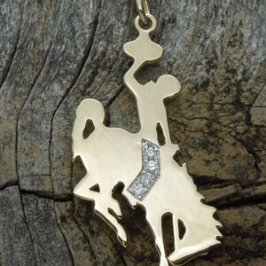 Shop Wyoming Wyoming Bucking Horse Pendants 14k Gold With Diamonds