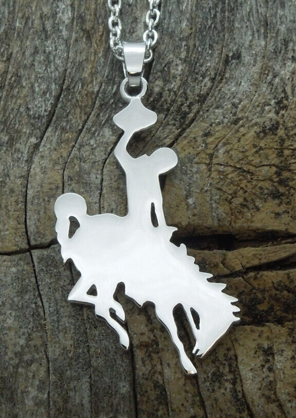 Shop Wyoming Bucking Horse Pendant-Sterling Silver