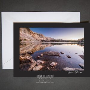 Shop Wyoming “Wyoming Mountain Sunrise Lake Reflections” Photo Art Greeting Card