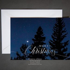 Shop Wyoming Limited Edition “Three King Trees and the Great Conjunction Star” Merry Christmas Photo Art Greeting Card