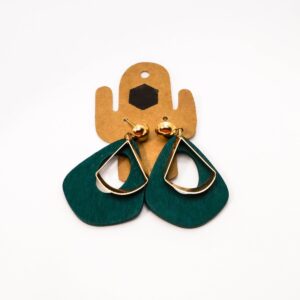 Shop Wyoming Green Wooden Teardrop with Golden Outlined-Keyhole