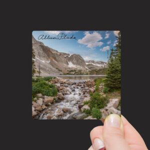 Shop Wyoming “Lake Marie Falls Sunset, Wyoming” Mini Metal Print