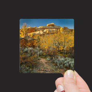 Shop Wyoming “Fall Vedauwoo Landscape at Blair Wallis, Medicine Bow National Forest, Wyoming” Mini Metal Print