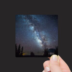 Shop Wyoming “The Milky Way During the Perseid Meteor Shower From the Mountains & the Glow of the Laramie, Wyoming” Mini Metal Print