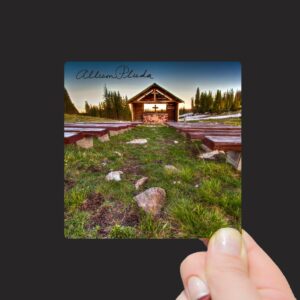 Shop Wyoming “Mountain Chapel” Mini Metal Print