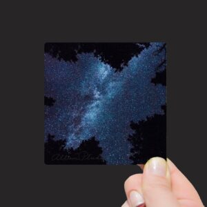 Shop Wyoming “Gazing Up at the Milky Way in Wyoming” Mini Metal Print
