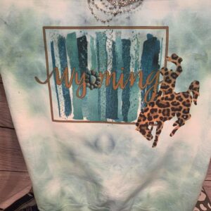 Shop Wyoming Turquoise Tie Dyed Wyoming Crewneck Sweatshirt