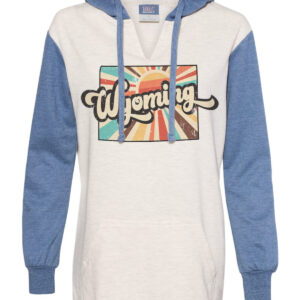 Shop Wyoming Wyoming Sunburst Colorblock Hoodie