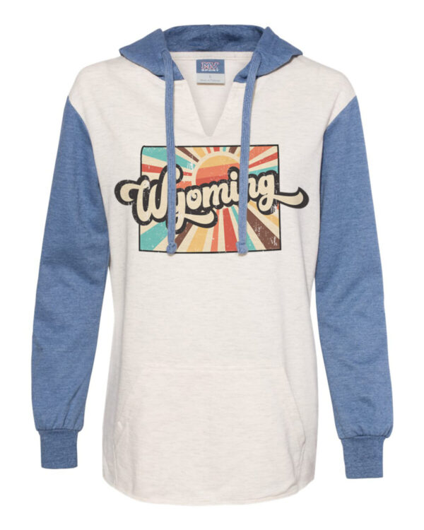 Shop Wyoming Wyoming Sunburst Colorblock Hoodie